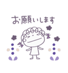 ラベンダー♡くるリボン（個別スタンプ：12）