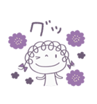 ラベンダー♡くるリボン（個別スタンプ：15）