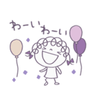 ラベンダー♡くるリボン（個別スタンプ：23）