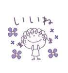 ラベンダー♡くるリボン（個別スタンプ：36）