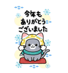 毎年使えるお正月！大人かわいいネコ(再販)（個別スタンプ：13）