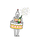 飛び出すケーキ人（個別スタンプ：7）