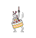 飛び出すケーキ人（個別スタンプ：11）