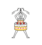 飛び出すケーキ人（個別スタンプ：15）