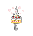 飛び出すケーキ人（個別スタンプ：17）
