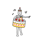 飛び出すケーキ人（個別スタンプ：19）