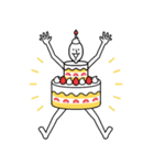 飛び出すケーキ人（個別スタンプ：21）