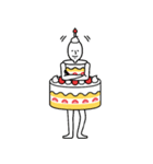 飛び出すケーキ人（個別スタンプ：24）