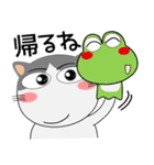 ハチワレ猫★動物パペット大集合（個別スタンプ：13）