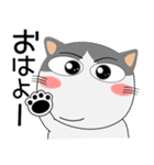 ハチワレ猫★動物パペット大集合（個別スタンプ：36）