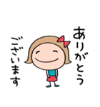 日常あいさつ☆リボンのマルン（個別スタンプ：22）