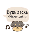 ちらっとニコちゃんとわんこ ウクライナ語（個別スタンプ：7）