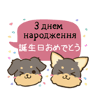 ちらっとニコちゃんとわんこ ウクライナ語（個別スタンプ：21）