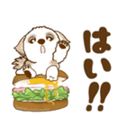 シーズー犬 112『パンが好き』（個別スタンプ：7）