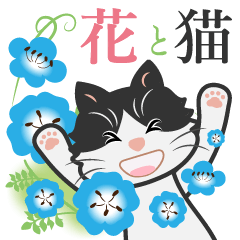 [LINEスタンプ] 猫と花いっぱいの春