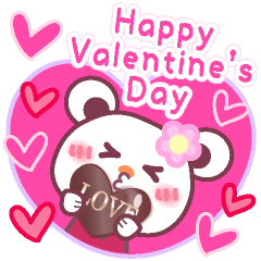 [LINEスタンプ] チョコくま♡♡♡バレンタインもっとLOVE