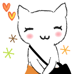 [LINEスタンプ] 白ねこさんの優しい毎日  (日常編)