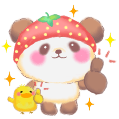 [LINEスタンプ] いちごぱんださん