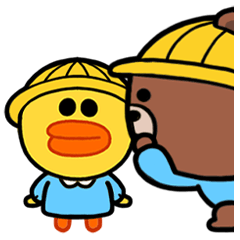 [LINEスタンプ] 幼稚園児ブラウン＆サリー
