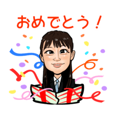 [LINEスタンプ] 3-2  宮脇のほんわかにがおえスタンプ