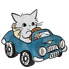 [LINEスタンプ] モフ猫銀くんのスタンプ