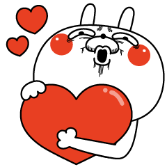 [LINEスタンプ] 顔芸うさぎ コラボ復刻ver.の画像（メイン）