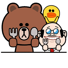 [LINEスタンプ] ブラウンとサリーと部長