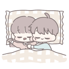 [LINEスタンプ] 【男の子】春のぽかぽかカップル