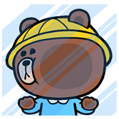 [LINEスタンプ] 幼稚園児ブラウン＆サリー2（挨拶）