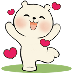 [LINEスタンプ] 笑顔のラブリーくまさん ♡ やさしい挨拶
