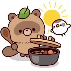 [LINEスタンプ] おはなしタヌキくん 3の画像（メイン）
