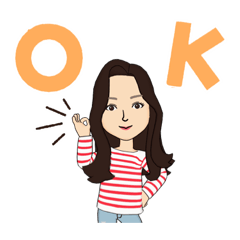 [LINEスタンプ] ジーンズのお姉さん4