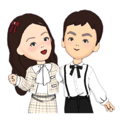 [LINEスタンプ] おねえちゃんとおとうと 春の服装