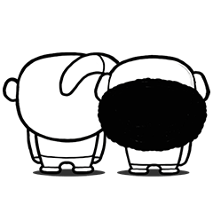 [LINEスタンプ] スキンヘッドと妻と神出鬼没サル