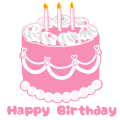 [LINEスタンプ] カラフルなお誕生日ケーキ♪