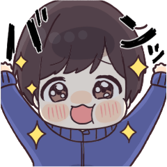[LINEスタンプ] とびだす！元気いっぱいジャージ君