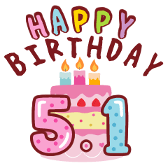 [LINEスタンプ] 動く！5月1日～5月16日の誕生日ケーキ