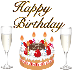[LINEスタンプ] 動く 誕生日 お祝い】