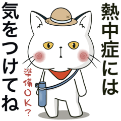 [LINEスタンプ] ぽけ猫☆夏•天気編にゃ