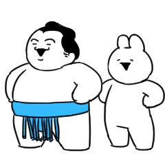 [LINEスタンプ] 豊ノ島×すこぶる動くウサギ